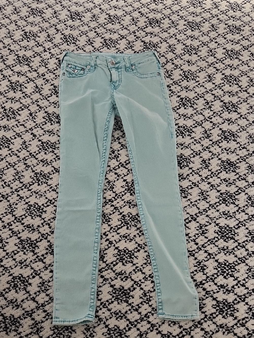 True Religion Mint Green Skinny Jeans